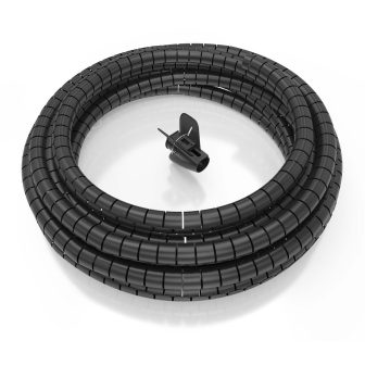 AISENS Spiral Cable Organizer 25mm, Black, 10.0m