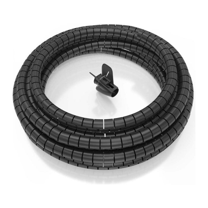 AISENS Organizador de cable en espiral 25mm, Negro, 10.0m
