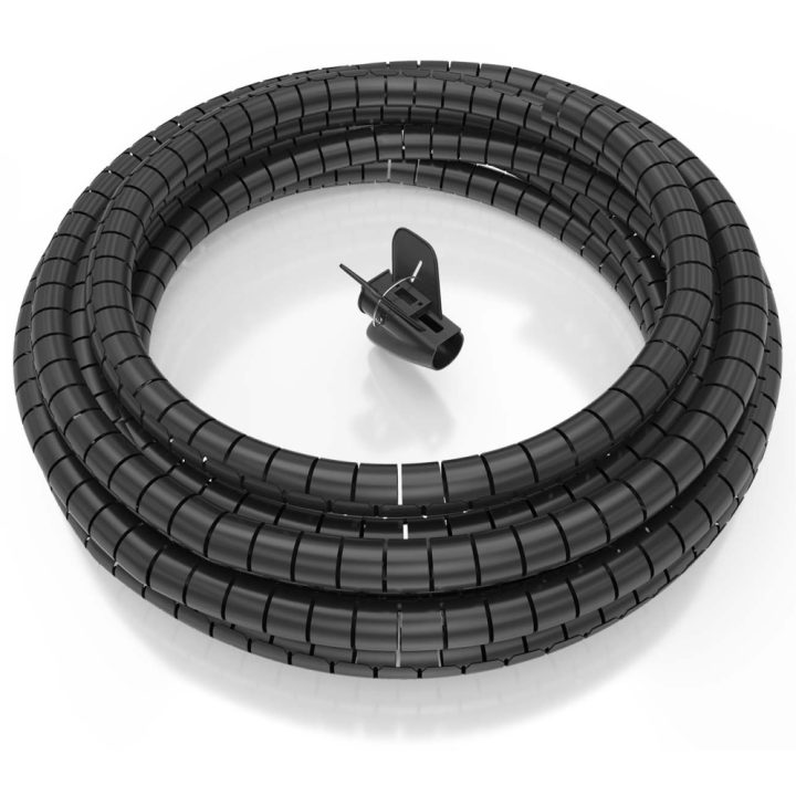 AISENS Organizador de cabos em espiral 25mm, Preto, 10.0m