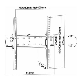 AISENS WT55T-015 TV Mount 32" Black