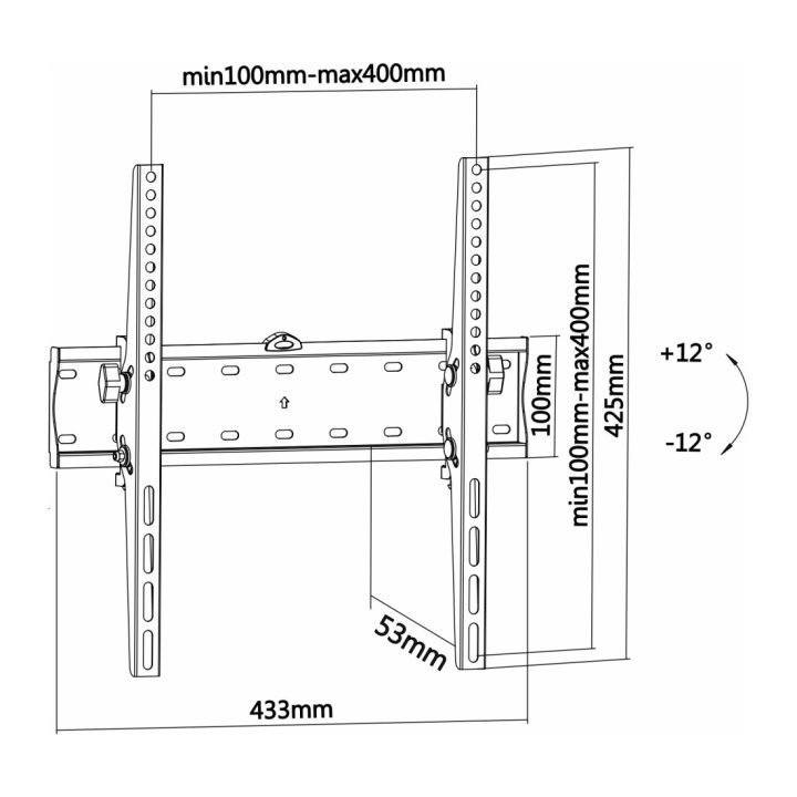AISENS WT55T-015 TV Mount 32" Black