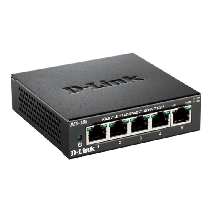D-Link DES-105 Não Gerido L2 Preto