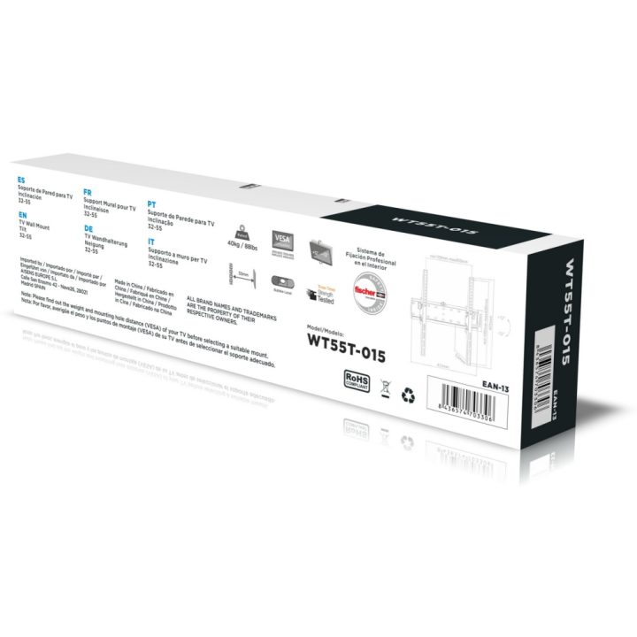 AISENS WT55T-015 suporte para TV 32" Preto
