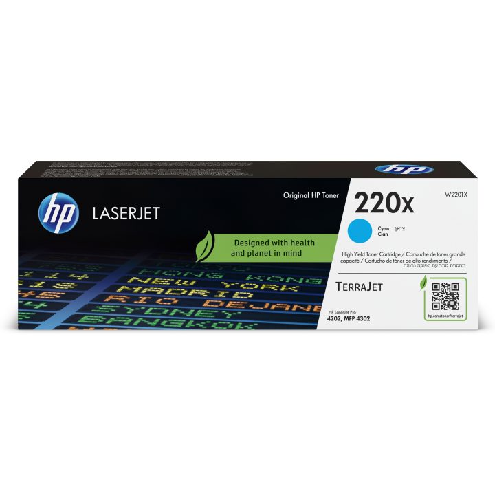 HP Cartucho de Toner Original LaserJet 220X Ciano
