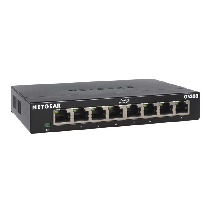NETGEAR GS308-300PES Unmanaged L2 Gigabit Ethernet (10/100/1000)…