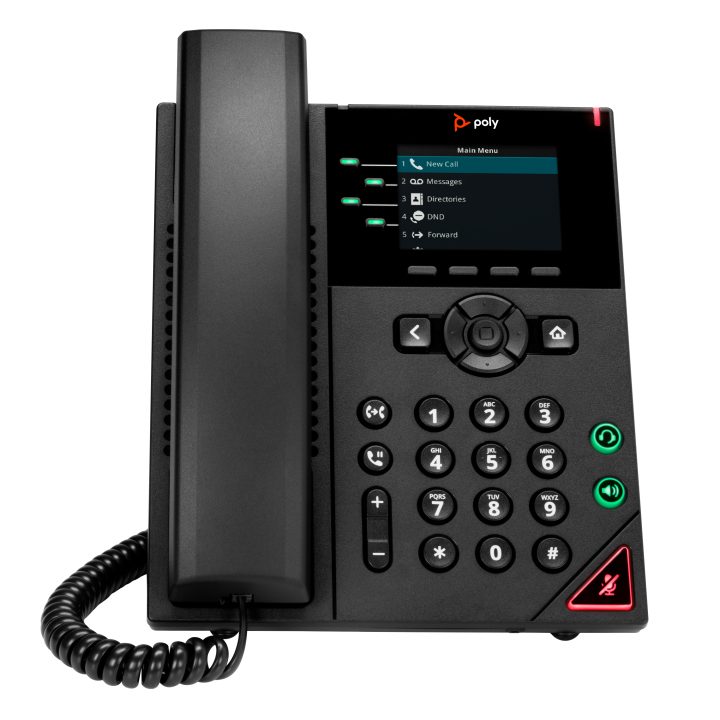 HP Poly Telefone IP Poly VVX 250 de 4 linhas e com alimentação…