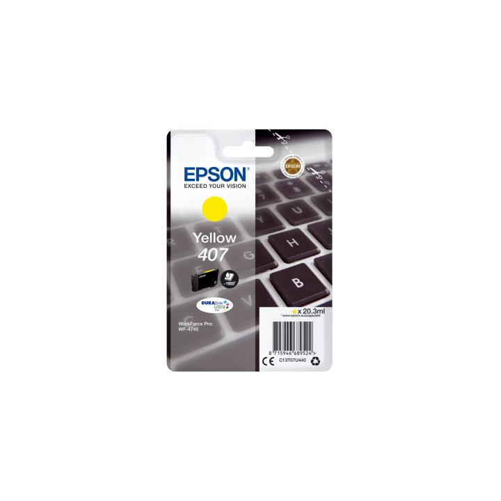Epson Tinta amarilla 407L DURABrite Ultra Teclado