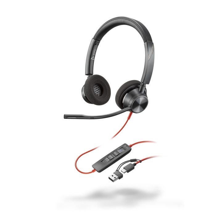 HP Poly Poly Blackwire 3320 Stereo Headsets with Microsoft Teams…