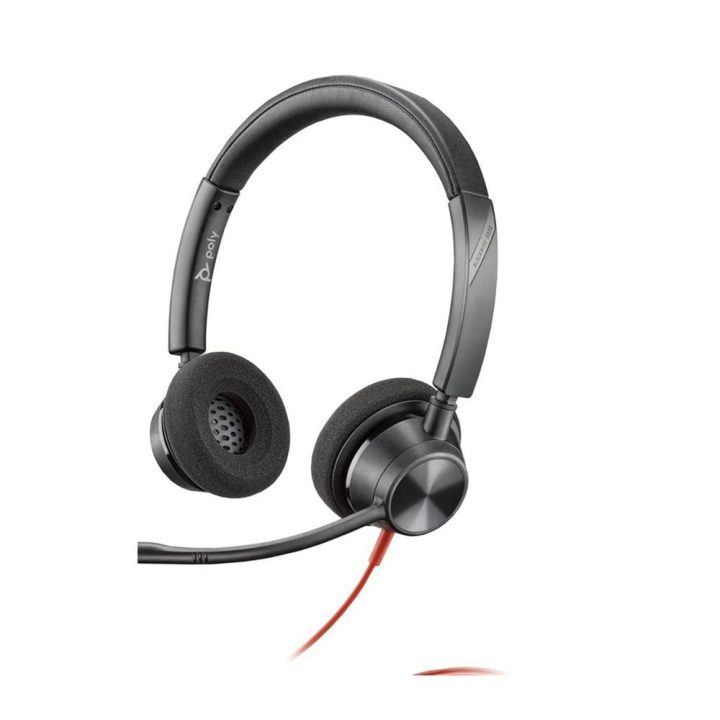 HP Poly Poly Blackwire 3320 Stereo Headsets with Microsoft Teams…
