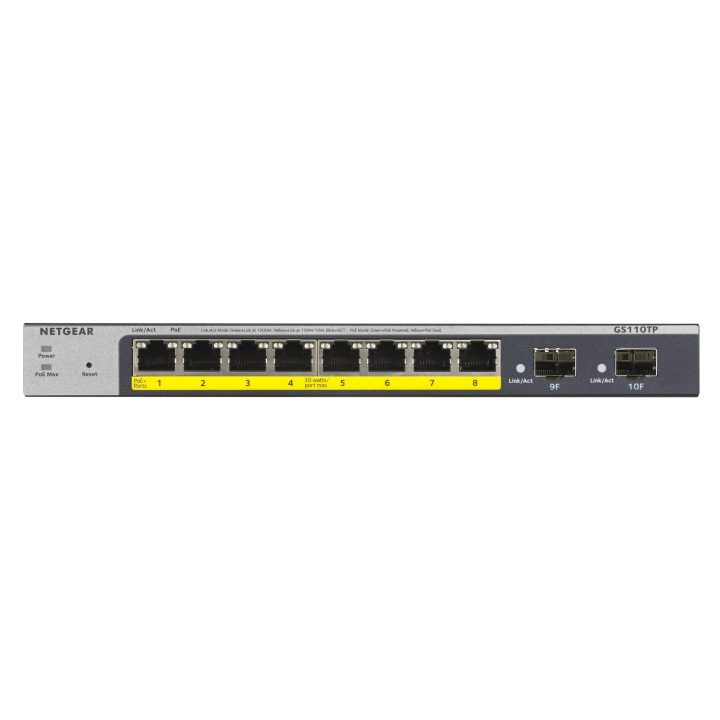 NETGEAR GS110TP Managed L2/L3/L4 Gigabit Ethernet (10/100/1000) Power…