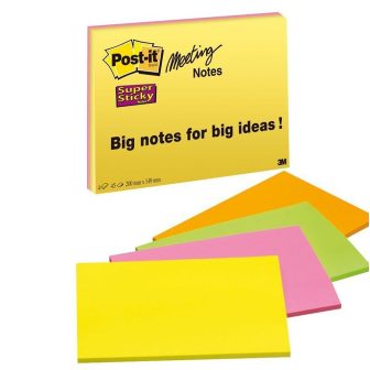 3M 6845-SSP Self-Adhesive Note Rectangle Multicolor 45 Sheets…