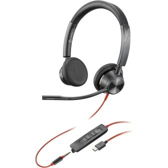 Poly Blackwire 3325 Stereo Wired Over-Ear Headset