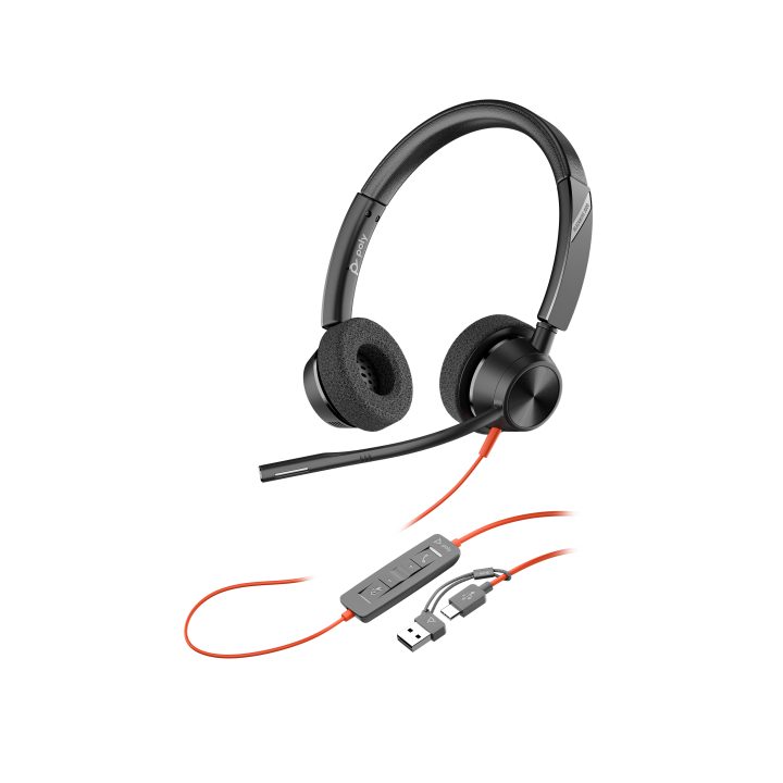 Poly Blackwire 3325 Stereo Wired Over-Ear Headset