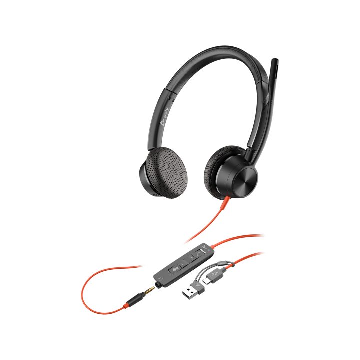 Poly Blackwire 3325 Stereo Wired Over-Ear Headset