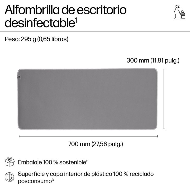 HP 205 Disinfectable Desk Mat