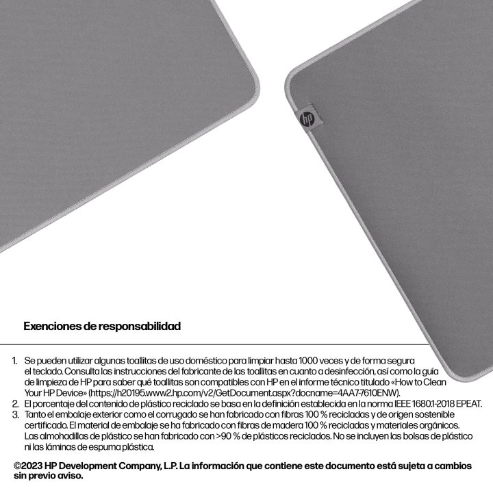 HP 205 Disinfectable Desk Mat