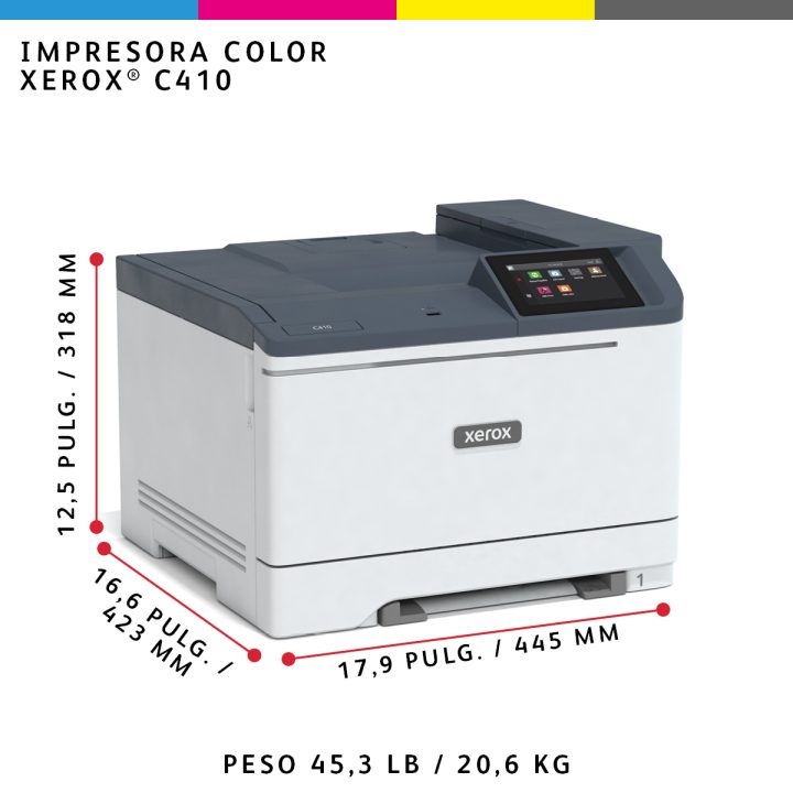 Xerox C410 A4 40 ppm Duplex Printer PS3 PCL5e/6 2 Trays 251 Sheets