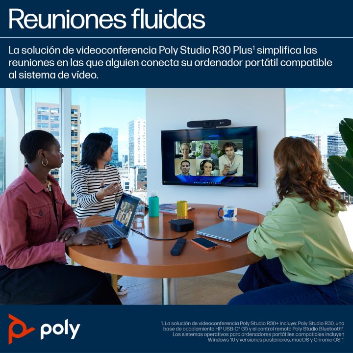 HP Poly Barra de vídeo Poly Studio USB R30