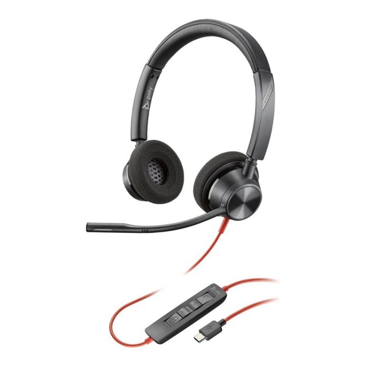 Poly Blackwire 3320 Stereo Wired Over-Ear Headset