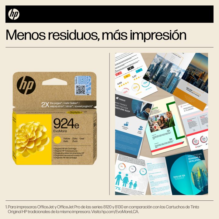 HP Original EvoMore 924e Yellow Ink Cartridge