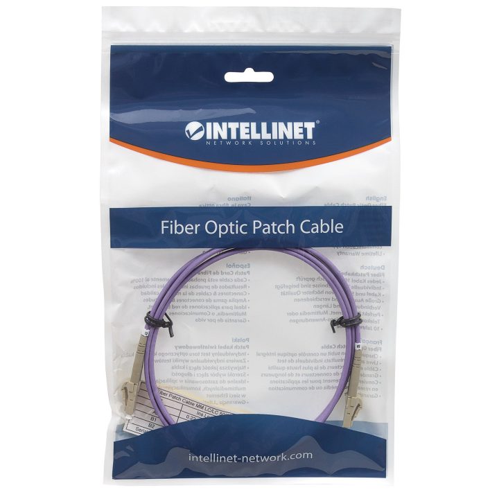Intellinet 750875 Cabo de fibra óptica e InfiniBand 1 m LC Violeta