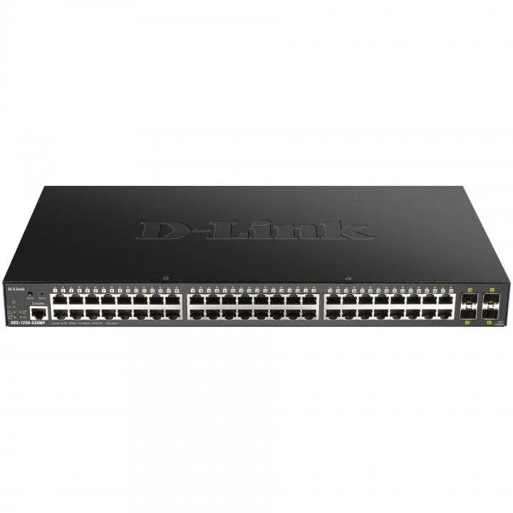 D-Link DGS-1250-52XMP Managed L3 Power over Ethernet (PoE) Black