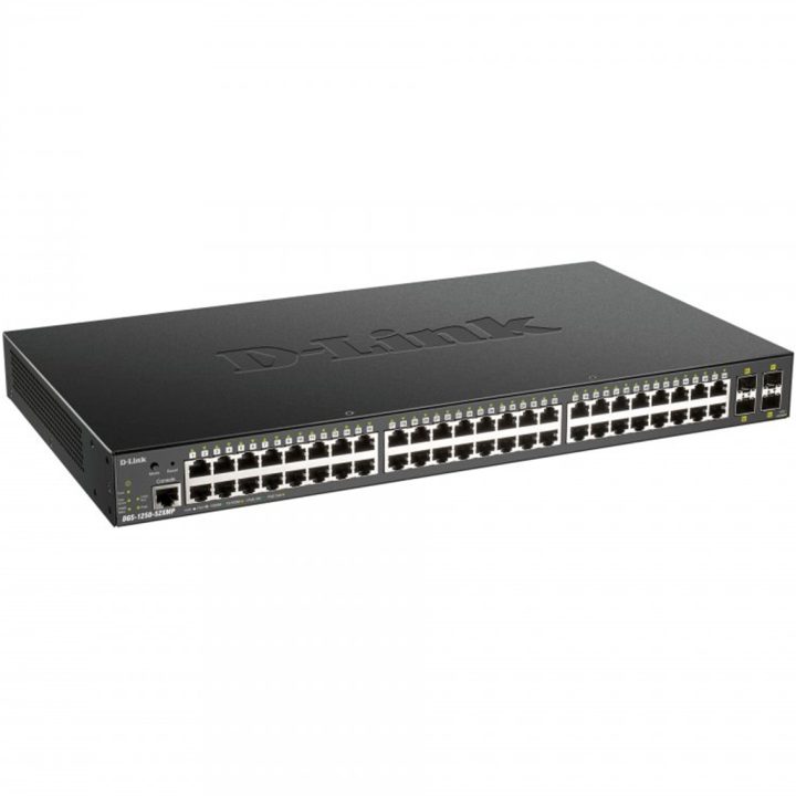 D-Link DGS-1250-52XMP Managed L3 Power over Ethernet (PoE) Black