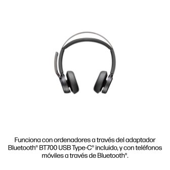 HP Poly Auriculares Poly Voyager Focus 2 USB-C-C con certificación…