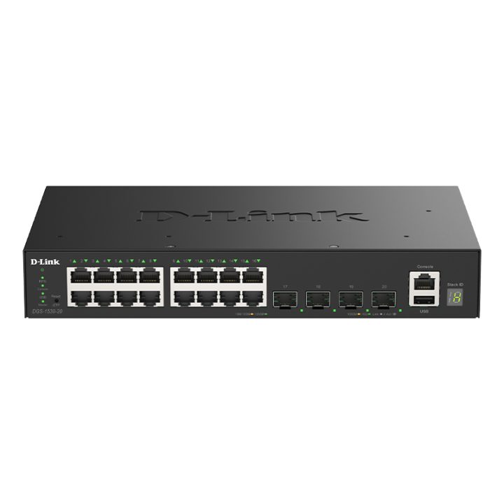 D-Link DGS-1530-20/E Managed L2 Gigabit Ethernet (10/100/1000) Switch…