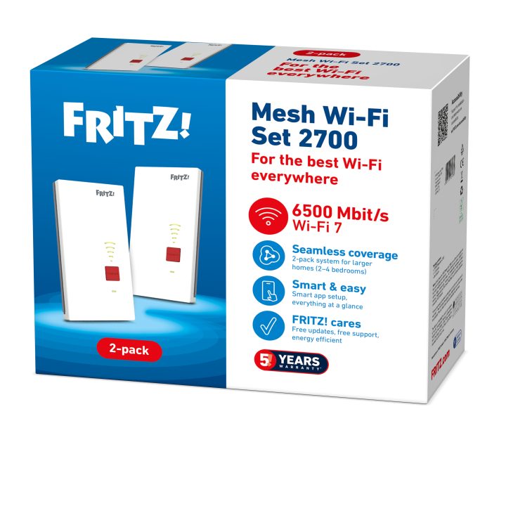 Conjunto Mesh 2700 Repetidor de rede 6448 Mbit/s Branco
