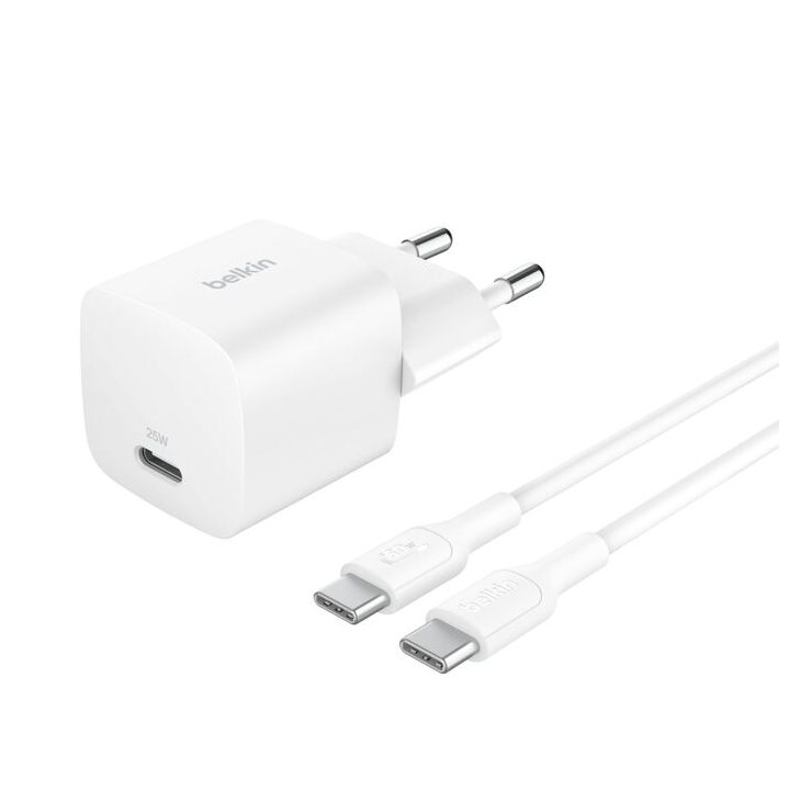 Carregador de parede Belkin WCA012KQ1MWH-b6 25W 1x USB-C branco +…
