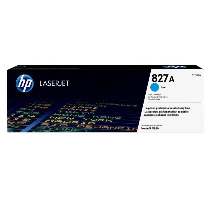 HP Cartucho de toner original LaserJet 827A ciano
