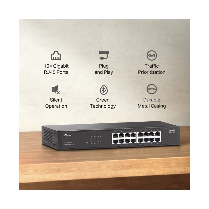 TP-Link LS1016G switch No administrado Gigabit Ethernet (10/100/1000)…