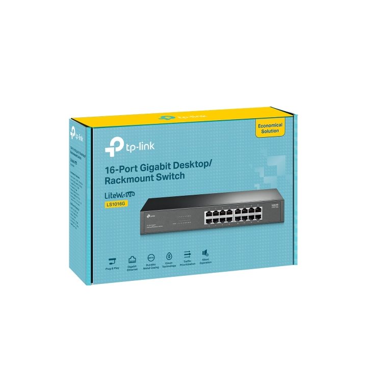 TP-Link LS1016G switch não gerido Gigabit Ethernet (10/100/1000) Preto