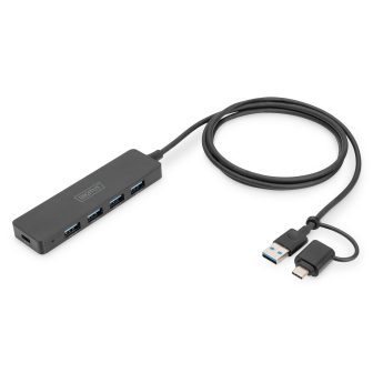 Digitus DA-70236 hub de interfaz USB 3.2 Gen 1 (3.1 Gen 1) Type-A +…