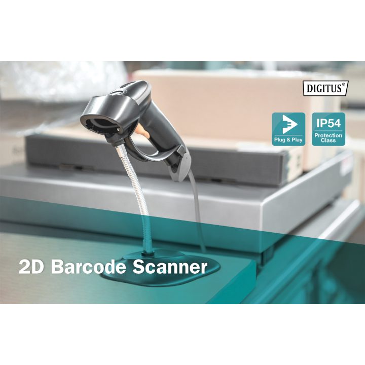 Digitus DA-81002 Barcode Scanner Portable 1D/2D CMOS Barcode Scanner…