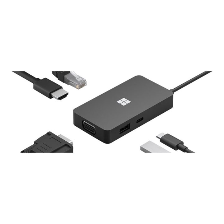 Microsoft Travel Hub USB-C - HDMI, Ethernet, VGA, USB-A to USB-C…