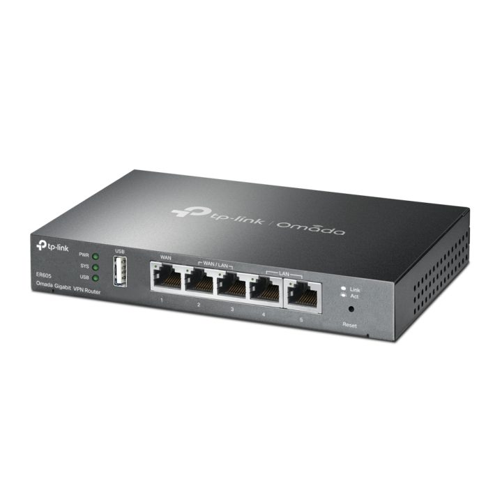 TP-Link Omada ER605 router Gigabit Ethernet Preto