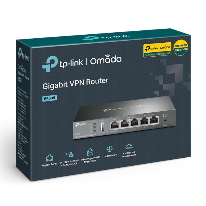 TP-Link Omada ER605 Gigabit Ethernet Router Black