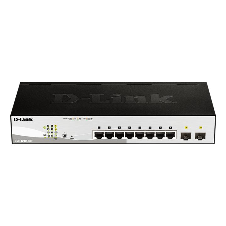 D-Link DGS-1210-08P Managed L2/L3 Gigabit Ethernet (10/100/1000)…