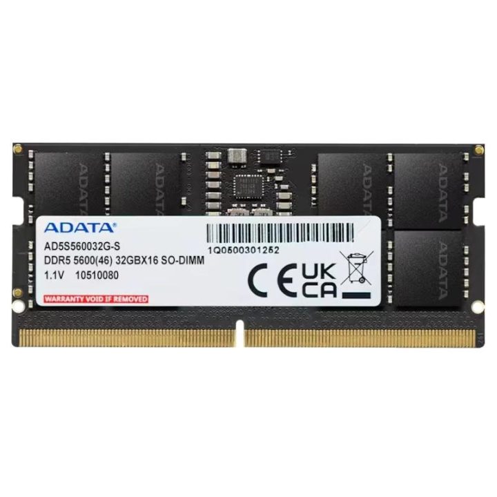 ADATA AD5S560032G-S 32 GB Memory Module 1 x 32 GB DDR5 262-pin…