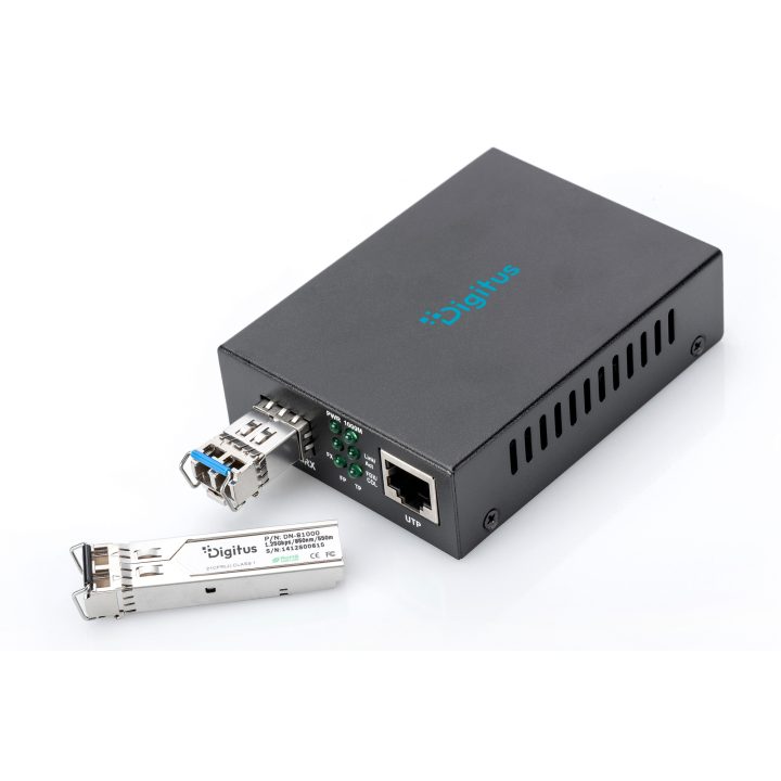 Conversor de meio DIGITUS DN-82130 1000 Mbit/s Preto