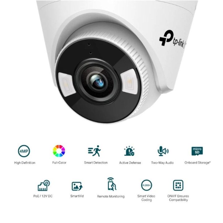 TP-Link VIGI C440 (2.8mm) Turret Indoor/Outdoor IP Security Camera…