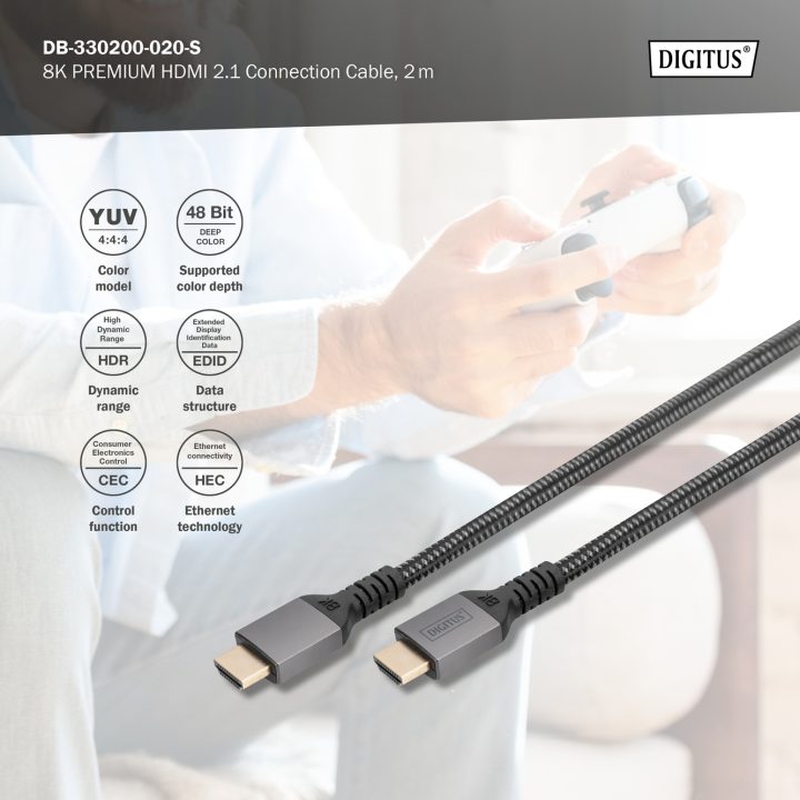Digitus DB-330200-020-S HDMI Cable 2 m HDMI Type A (Standard) Black