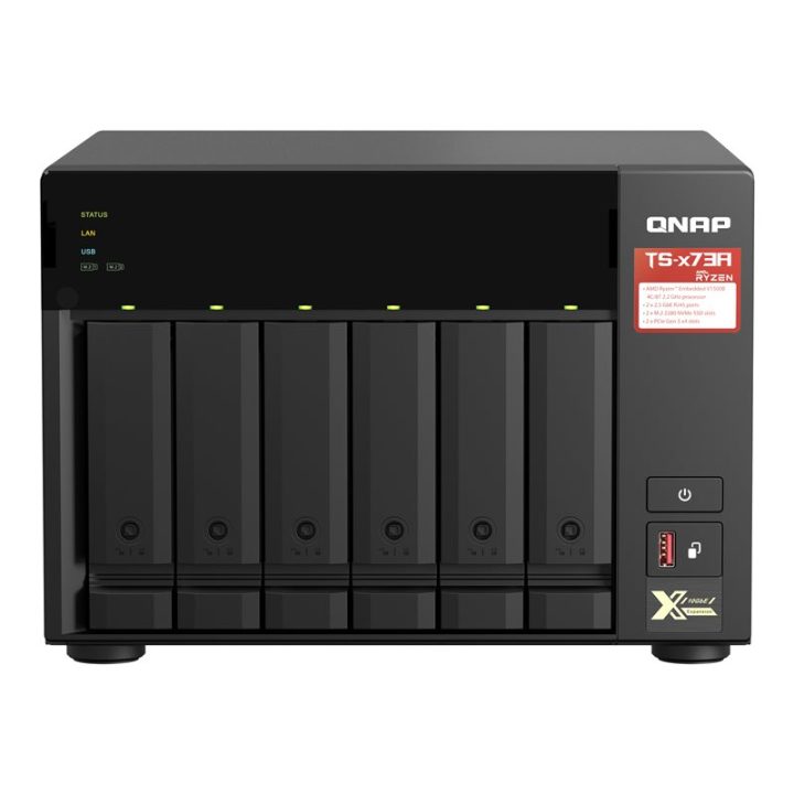 QNAP TS-673A NAS Torre Ryzen Embedded V1500B 8 GB DDR4 0 TB QNAP…