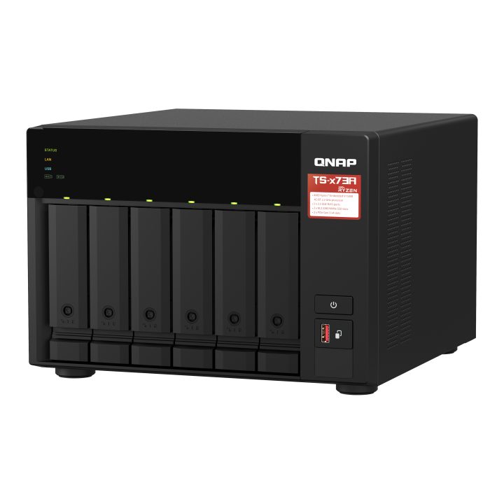 QNAP TS-673A NAS Torre Ryzen Embedded V1500B 8 GB DDR4 0 TB QNAP…