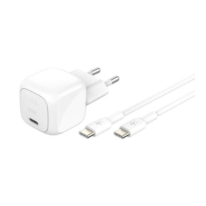 Cargador de pared Belkin WCA008KQ1MWH-b6 30W USB-C + cable USB-C…