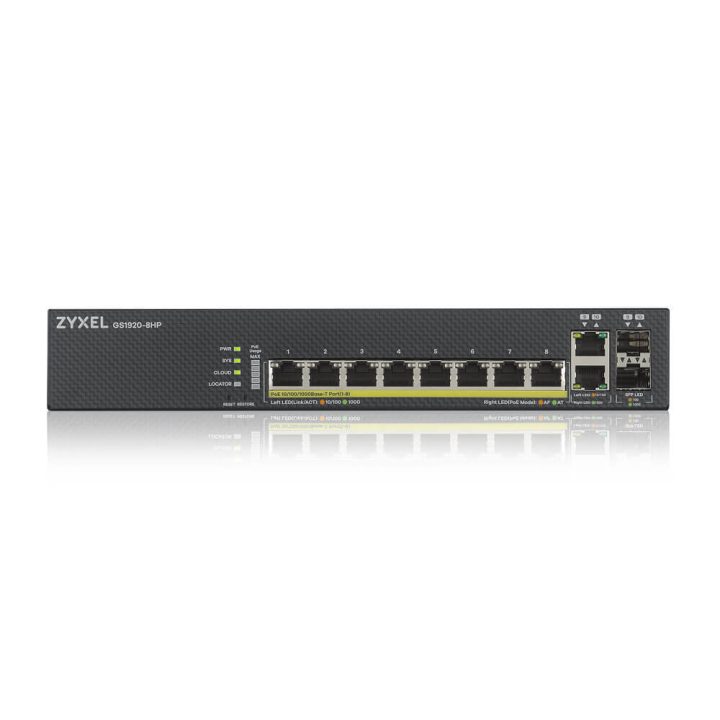 Zyxel GS1920-8HPV2 Gerido Gigabit Ethernet (10/100/1000) Alimentação…