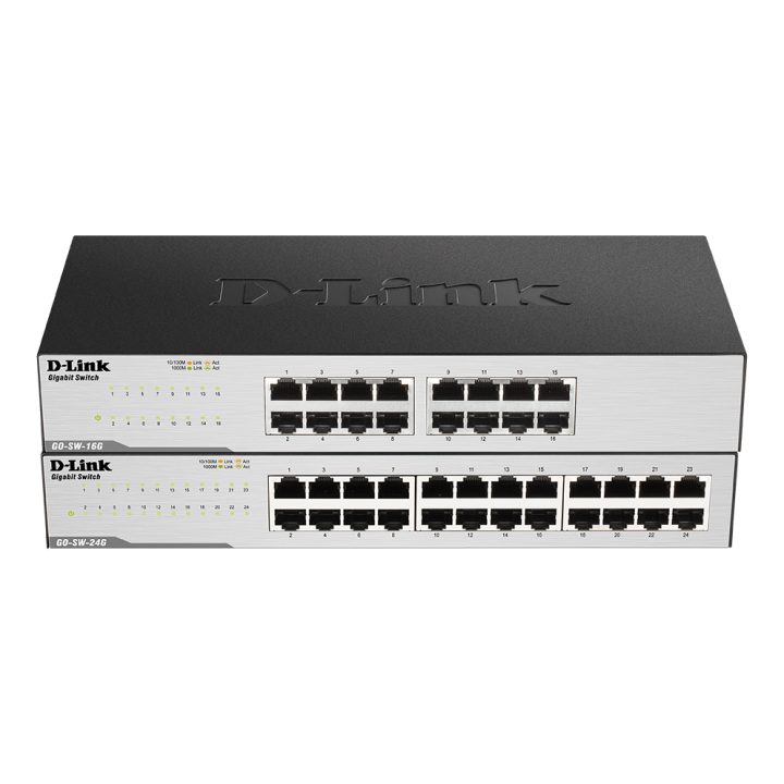 D-Link GO-SW-24G Unmanaged L2 Gigabit Ethernet (10/100/1000) 1U Black