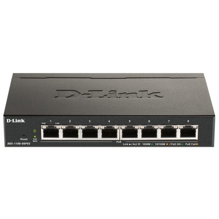 D-Link DGS-1100-08PV2 Managed L2/L3 Gigabit Ethernet (10/100/1000)…